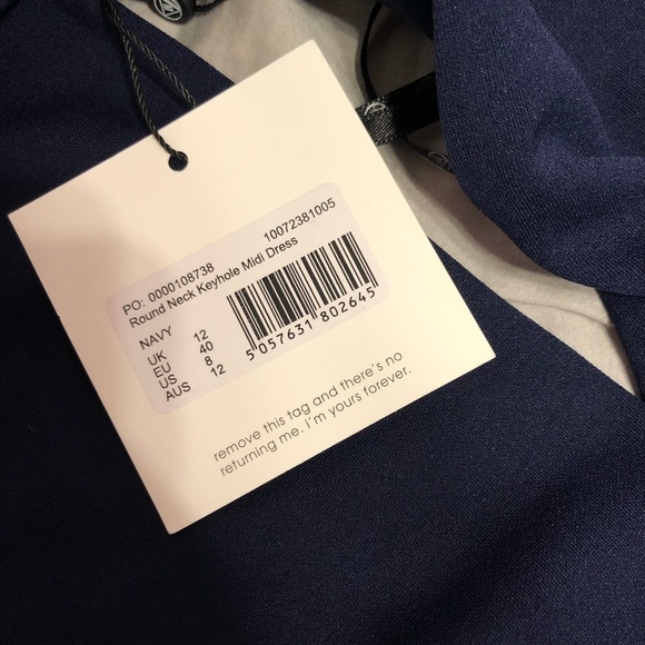 Navy Midi dress - Picture 4 of 4